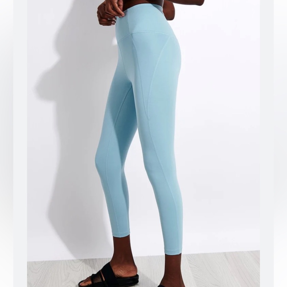 Girlfriend Collective Light Blue High-Waisted Leggings